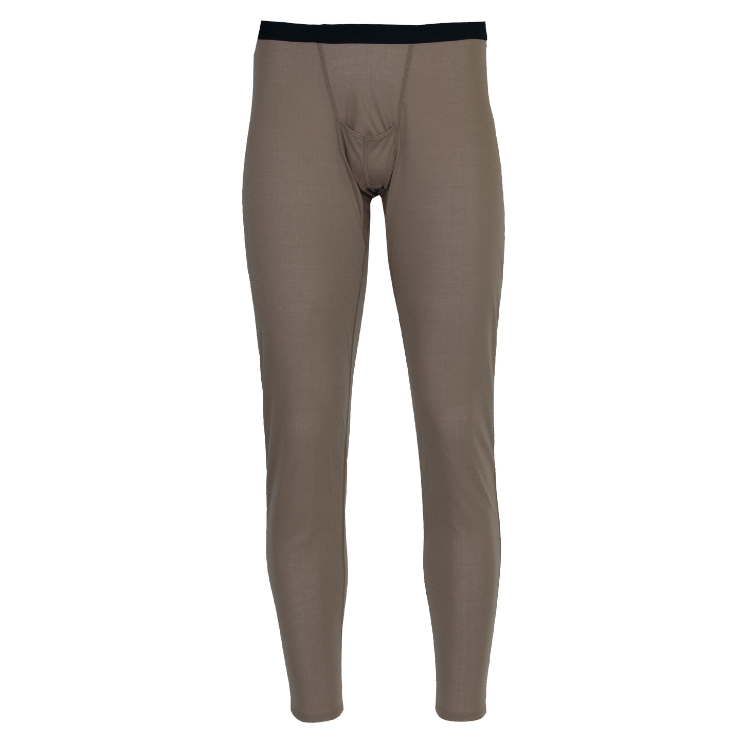 Men's thermal base layer pants in tan, designed for warmth and comfort in cold weather as part of Polarmax's technical base layers.