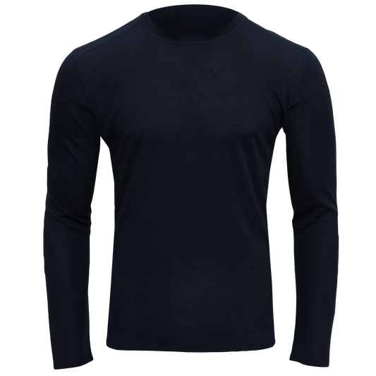 Polarmax men's thermal base layer shirt in black long sleeve top for cold weather