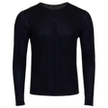 Men's thermal crewneck shirt men in black, designed as a single layer for warmth and comfort in cold weather.