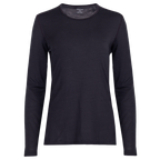 Women's crewneck base layer in black from Polarmax, designed for warmth and comfort in cold weather.