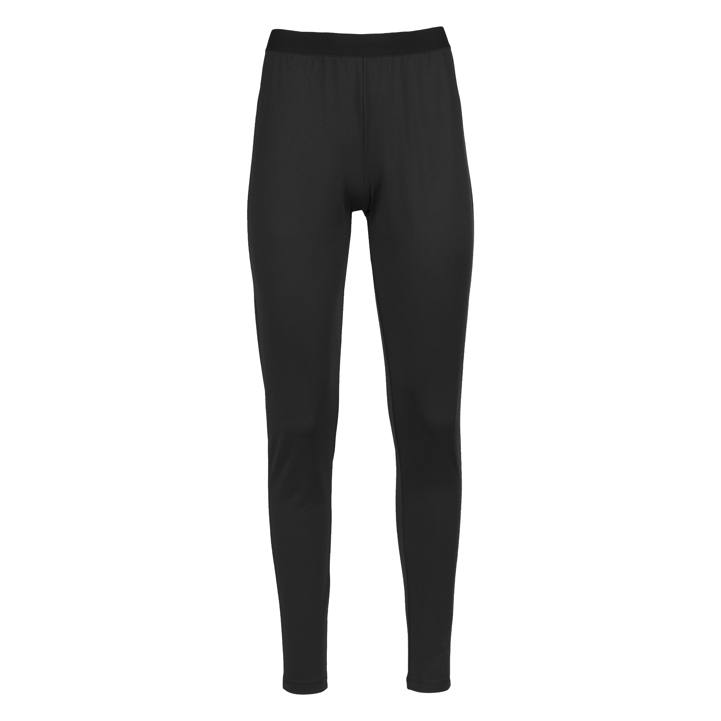 Women's micro fleece tights in black from Polarmax, designed as warm base layers for cold weather comfort