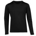 Youth black micro fleece crew neck top, a perfect thermal crew neck top for winter, designed for warmth and comfort.