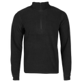 Polarmax two sided fleece black long-sleeve shirt with a quarter zip on a white background