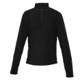 Black long-sleeve pullover with a quarter zip on a white background
