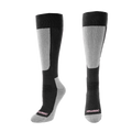 Pair of black and gray knee-high socks with 'Polarmax' branding on a white background