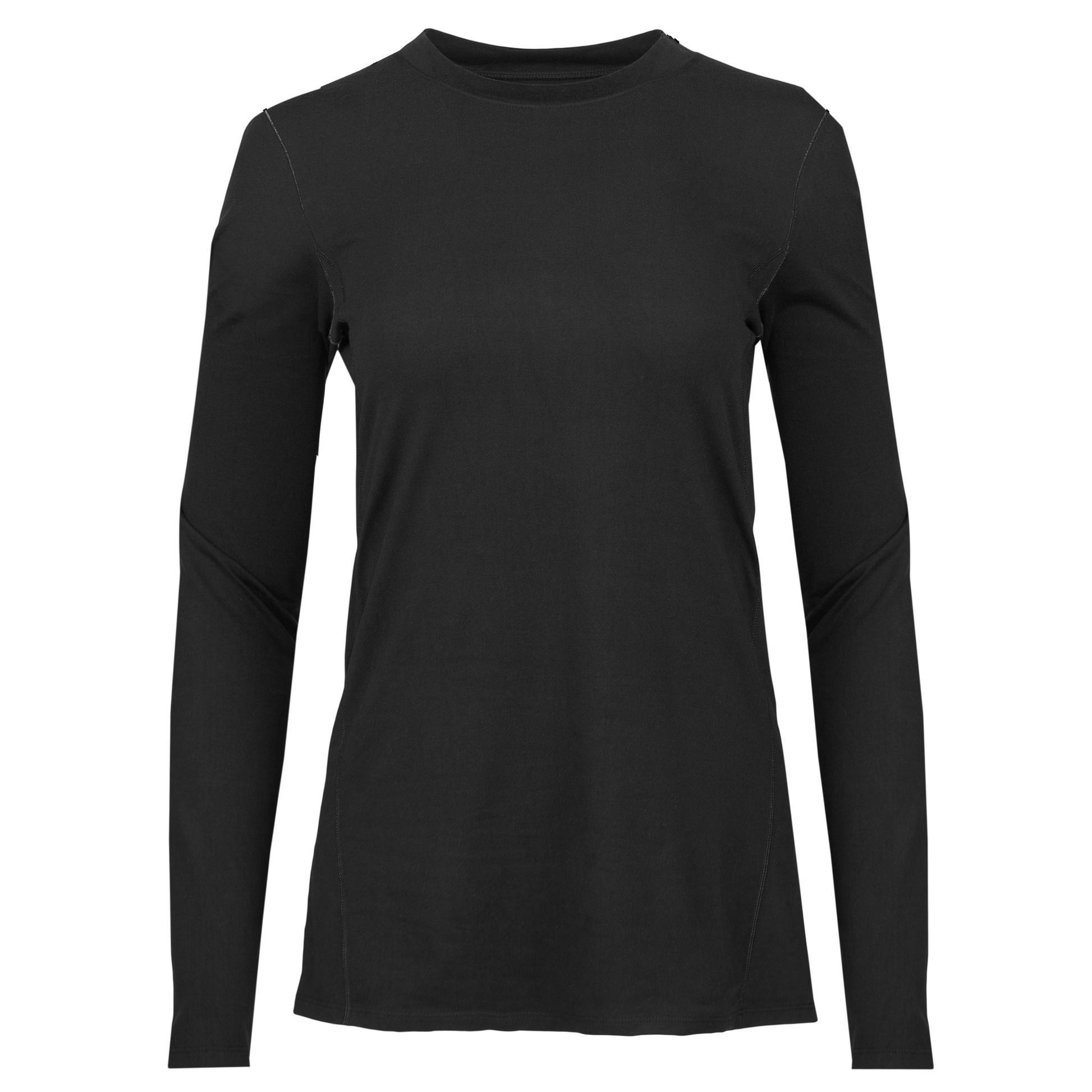 Black long-sleeve shirt for women