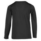 Black long-sleeve shirt on a white background