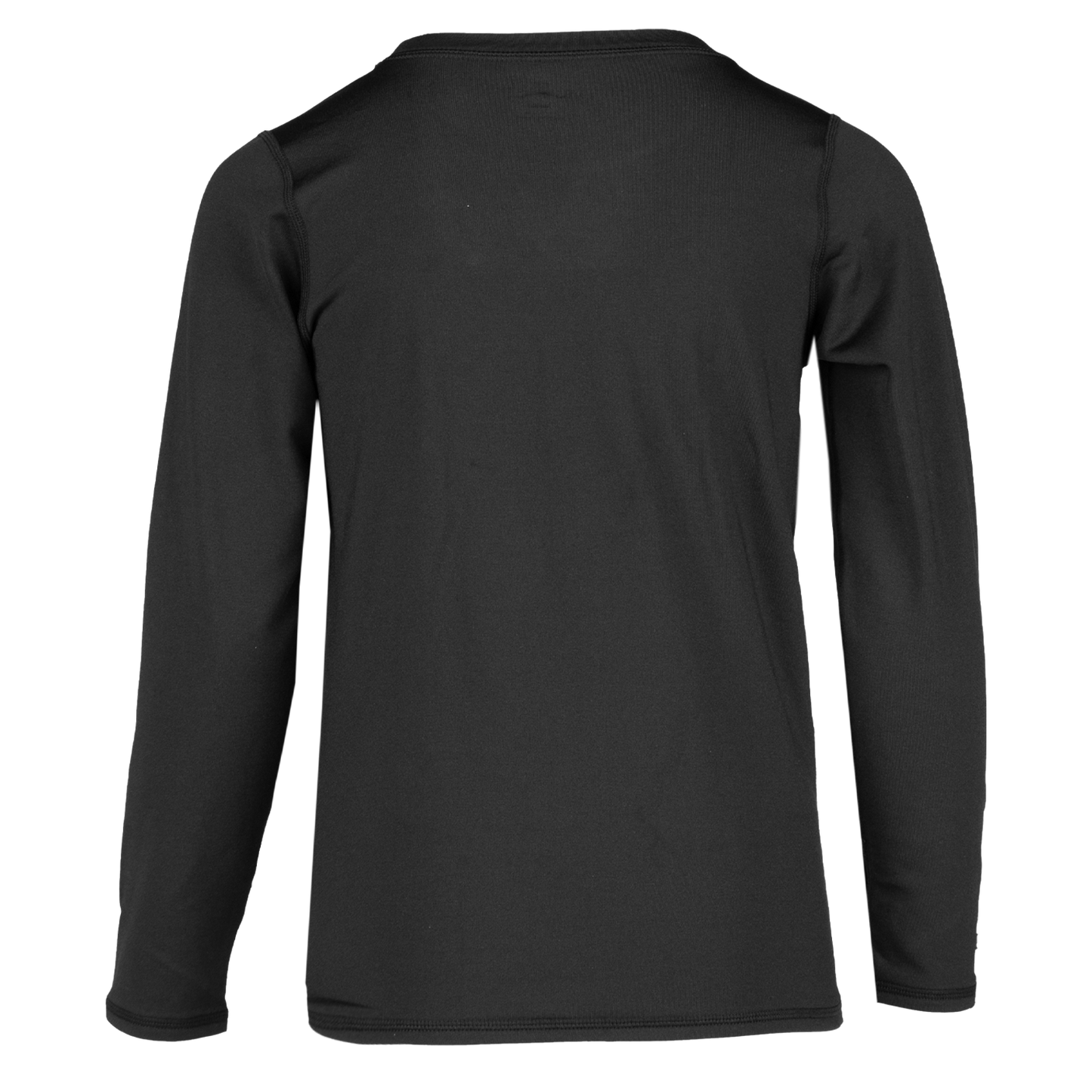 Black long-sleeve shirt on a white background