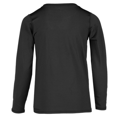 Black long-sleeve shirt on a white background