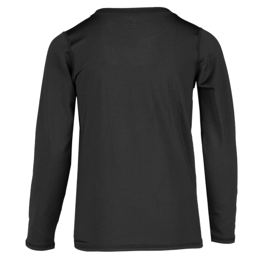 Black long-sleeve shirt on a white background