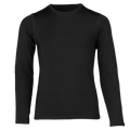 Black long-sleeve shirt on a white background