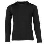 Black long-sleeve shirt on a white background