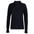 Women's fleece zip jacket from Polarmax in black for warm and cozy layering