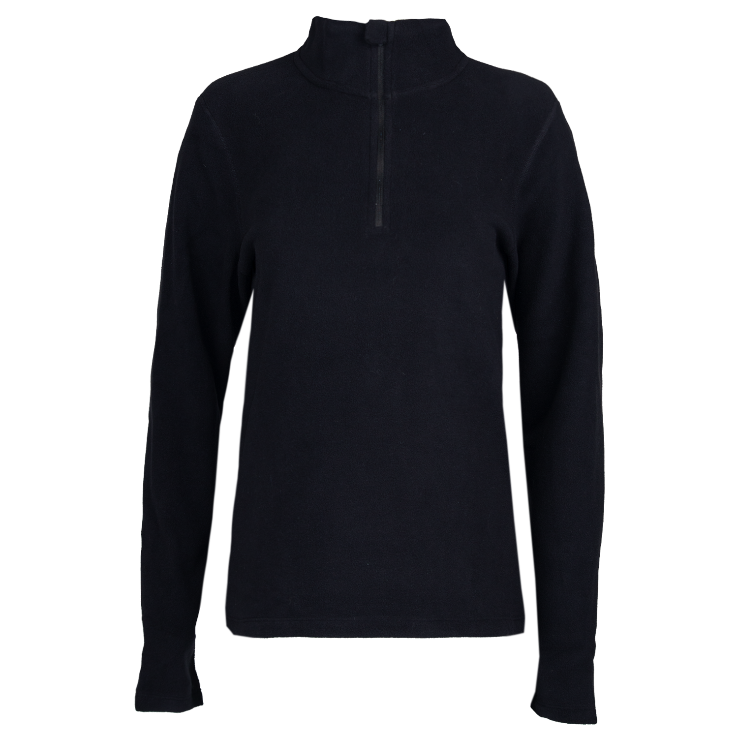 Women's fleece zip jacket from Polarmax in black for warm and cozy layering