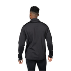 Men's Micro Fleece Zip-T in black, perfect as a black fleece base layer for men, designed for warmth in cold weather.