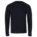 Men's fleece crewneck in solid black, perfect for casual wear and layered outfits