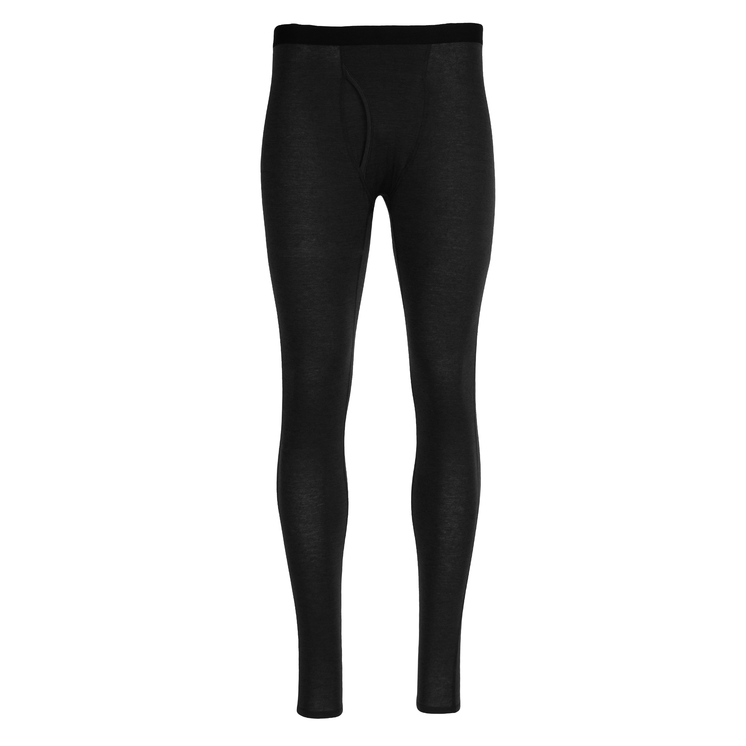 Polarmax black men's merino wool base layer long bottoms for cold weather