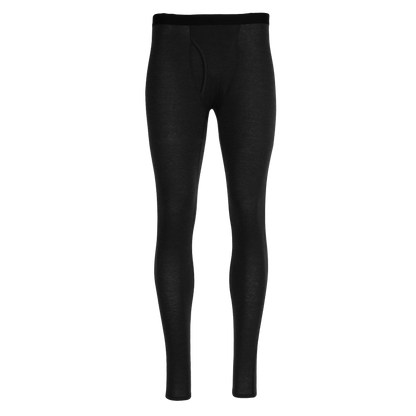 Polarmax black men's merino wool base layer long bottoms for cold weather