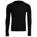 Polarmax black men's merino wool base layer long sleeve top for thermal comfort and moisture control