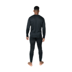 Back view of Polarmax men's thermal base layer shirt in black long sleeves for cold weather
