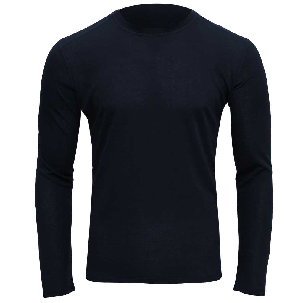 Polarmax men's thermal base layer shirt in black long sleeve top for cold weather