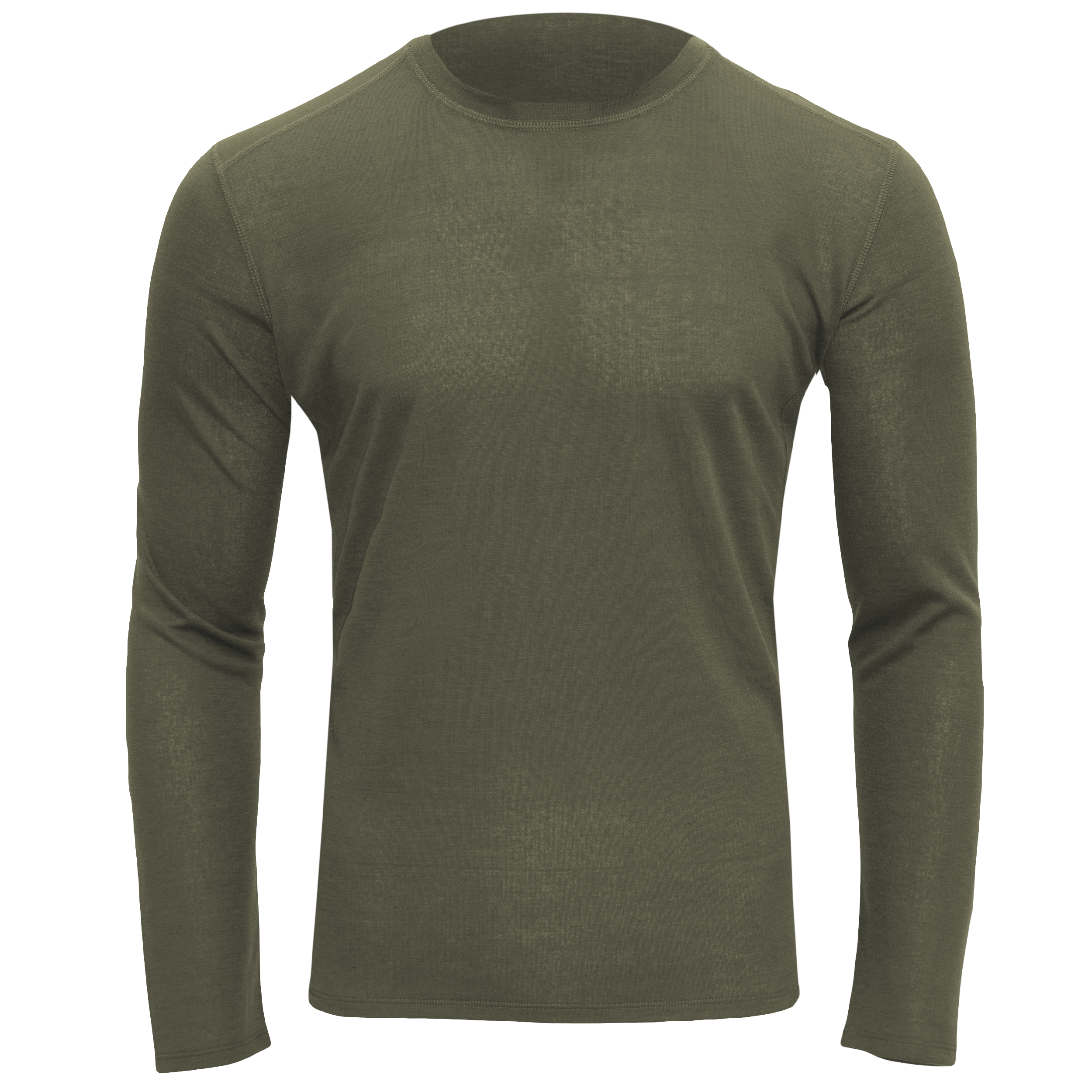Polarmax men's thermal base layer shirt in olive green for warmth and comfort in colder weather