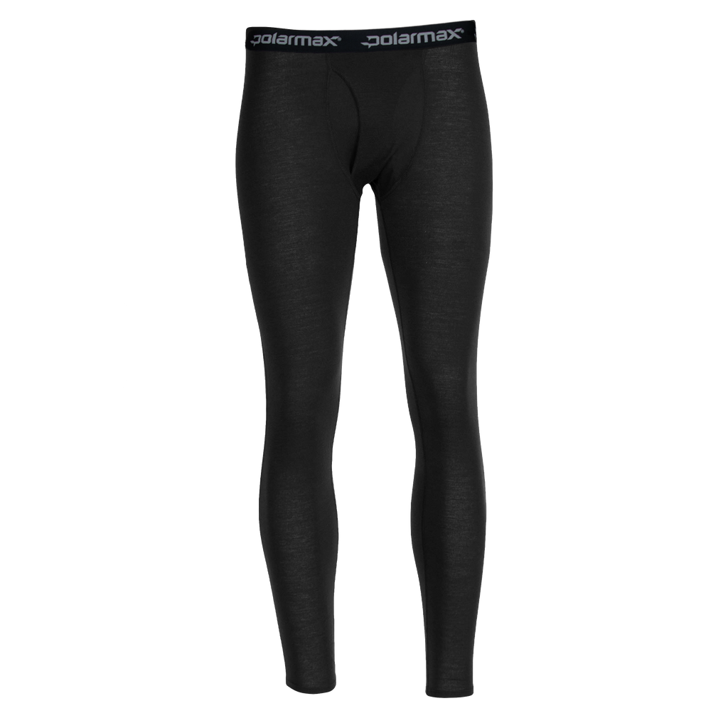 Polarmax Men's Base Layer Pants for Men in Black, Ideal for Comfortable Layering in Cold Weather