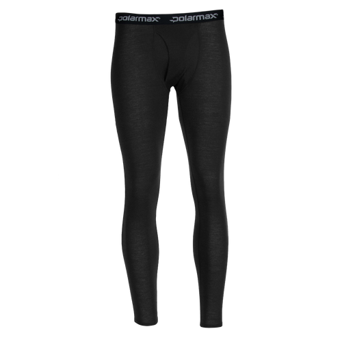 Polarmax Men's Base Layer Pants for Men in Black, Ideal for Comfortable Layering in Cold Weather