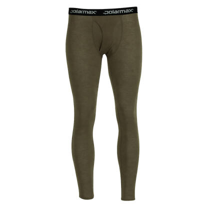 Polarmax Men's Base Layer Pants for Men in Olive Green with Comfortable Waistband