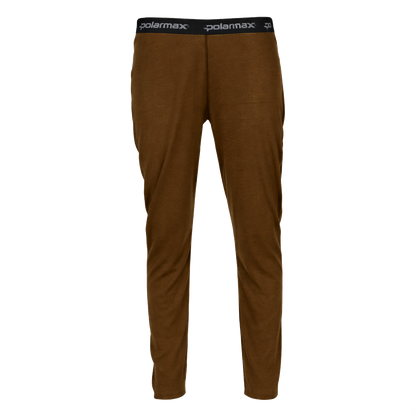 Polarmax Thermal Leggings for Cold Weather in Brown with Soft Stretch Fabric and Comfortable Waistband