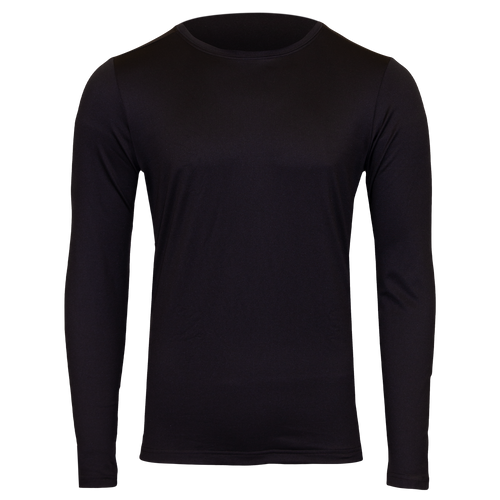 Polarmax black long sleeve top made with thermal microfleece fabric for warmth and comfort