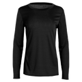 Polarmax black women's crew neck thermal long sleeve top for cold weather layering