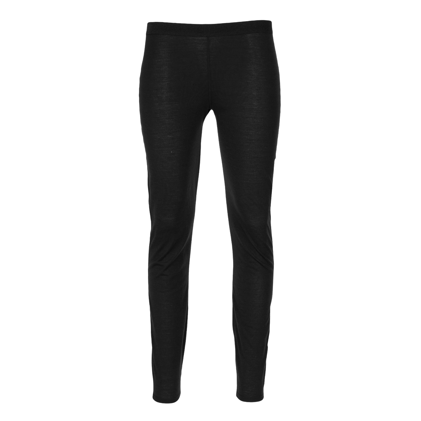 Women's merino wool tights in black, designed for warmth and comfort as a technical base layer for cold weather.