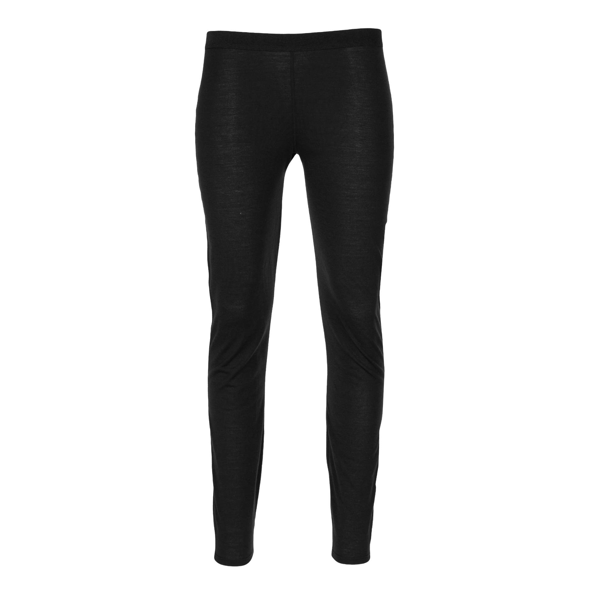 Women's merino wool tights in black, designed for warmth and comfort as a technical base layer for cold weather.