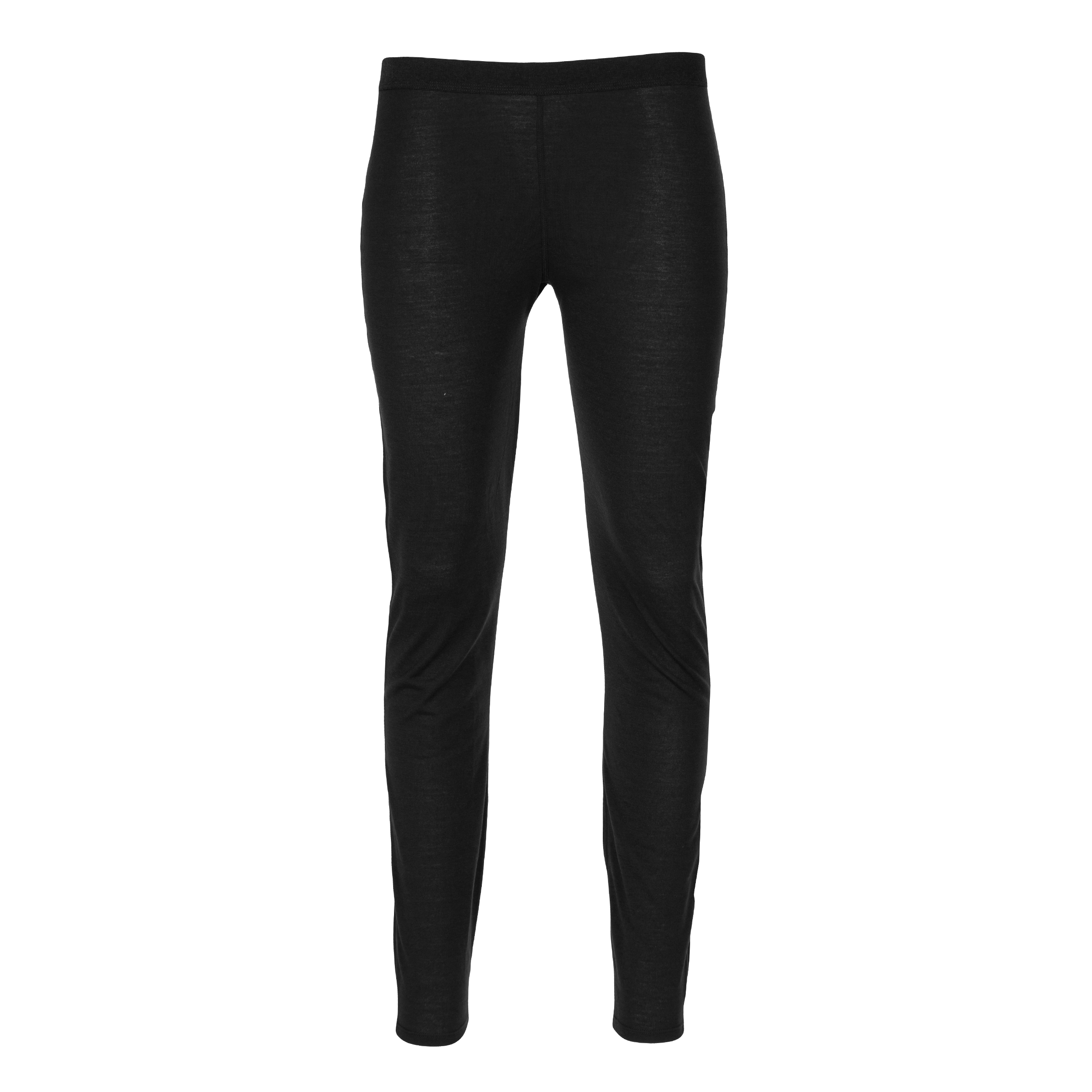 Women's merino wool tights in black, designed for warmth and comfort as a technical base layer for cold weather.