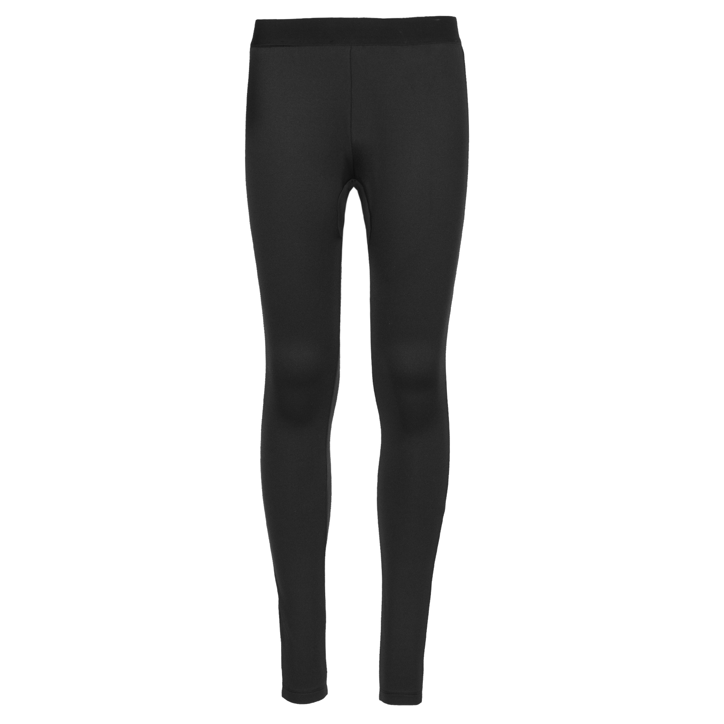 Youth micro fleece tights in black, perfect for winter as warm base layers to keep you cozy in cold weather.