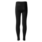 Youth thermal base layer pants in black, ideal for warmth and comfort during outdoor activities