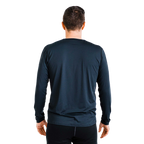 Men's black thermal crewneck shirt men featuring a comfortable single layer design ideal for cold weather base layers